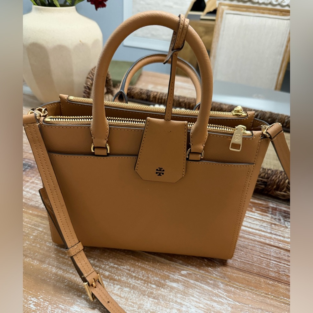 Tory Burch Camel Satchel Bag